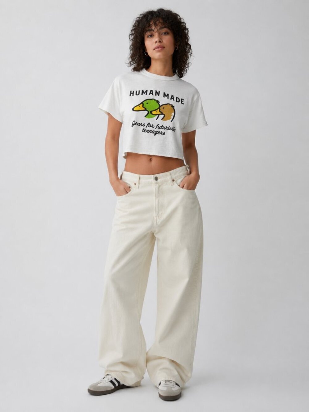 HUMAN MADE "Gears for Futuristic Teenagers" Duck Crop Streetwear Tee